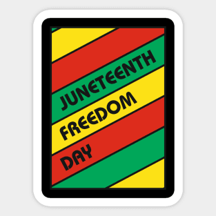 1865 Juneteenth Freedom Day Colors Green Red Yellow Holiday Sticker